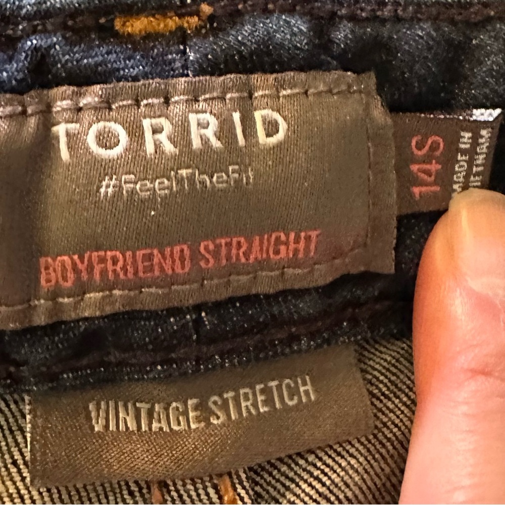 Torrid Dark Blue Straight Leg Jeans - Picture 3 of 5